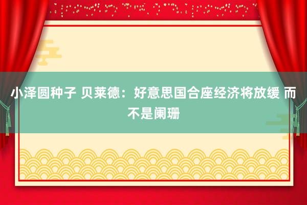 小泽圆种子 贝莱德：好意思国合座经济将放缓 而不是阑珊